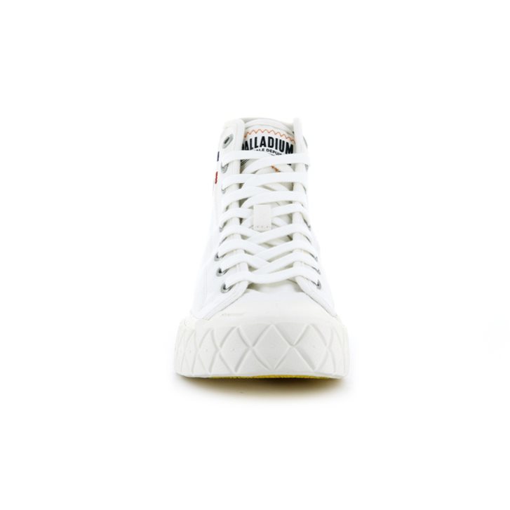 Baskets Palladium Palla Ace Tela High Tops Femme Blanche | FR FTN803Q